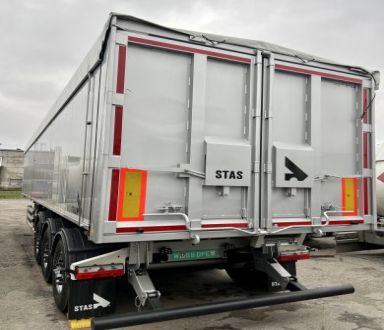 Зерновоз самоскид Stas AgroStar 56.1 сірий фул алюмінь